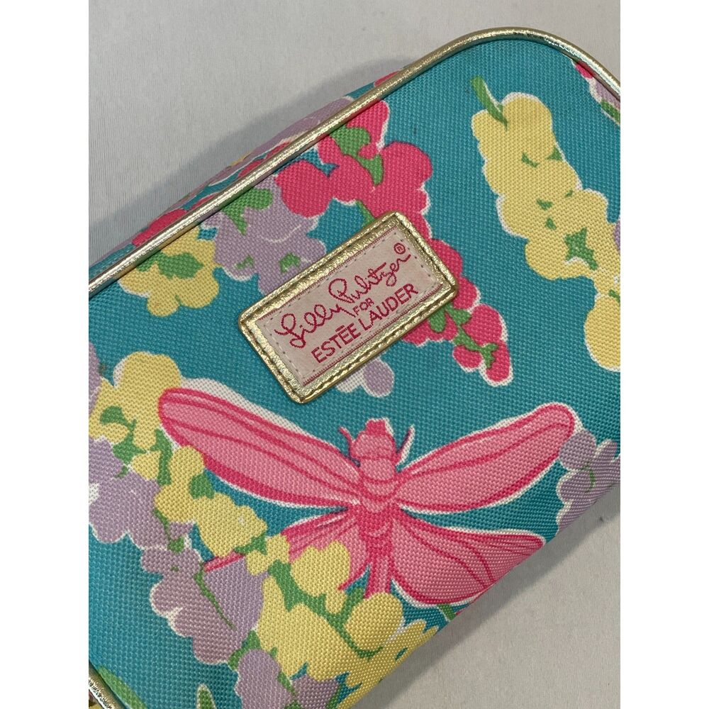 ~ Lilly Pulitzer Makeup Bag Snapdragon Floral Estée Lauder Flower Cosmetics Case - Picture 11 of 14